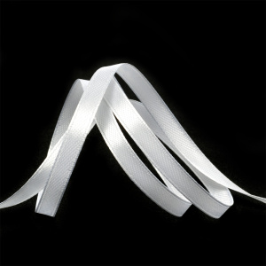 Лента атласная 0,6см белая (катушка 22,5м) 3001