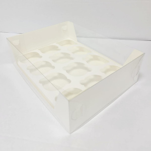 Коробка на 12 капкейков с прозрачной крышкой 310х235х95мм Коробка на 12 капкейков с прозрачной крышкой 310х235х95мм