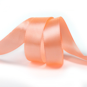 Лента атласная 2см персиковая (катушка 22,5м) 3068