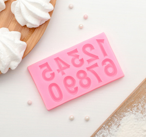 Силиконовый молд Цифры 10,5х5,7х0,7см