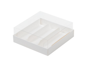 Коробка на 3 нарезных пирожных и эклеров 135х130х50мм