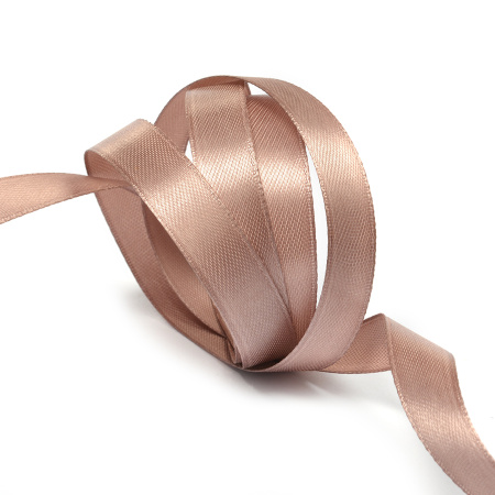 Лента атласная 12мм бежевая (катушка 22,5м) 4814