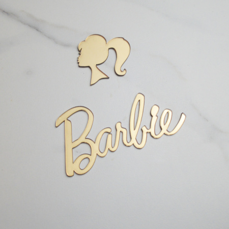Набор зеркальных топперов BARBIE ЗОЛОТО Набор зеркальных топперов BARBIE ЗОЛОТО