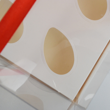 Коробка на 6 шоколадных яиц с пластиковой крышкой 235х160х100мм