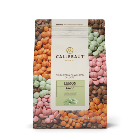 Зеленый шоколад со вкусом лимона Callebaut 2,5кг