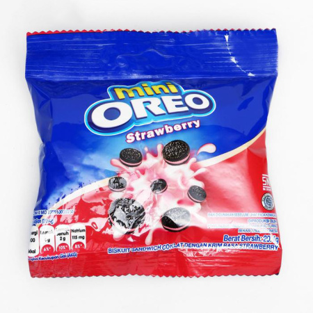 Печенье шоколадное MINI-OREO STRAWBERRY 20,4 грамма