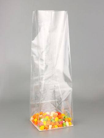 Пакет с жестким дном 14х14х45см (прозрачный) 1 штука