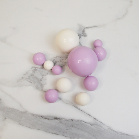 Шары шоколадные из глазури МИКС ФИОЛЕТОВЫЕ-БЕЛЫЕ