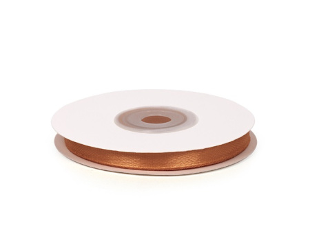 Лента атласная 0,6см теное золото (катушка 22,5м) 3128