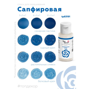 Гелевый краситель ТОП ДЕКОР Сапфировая 3506 30 грамм