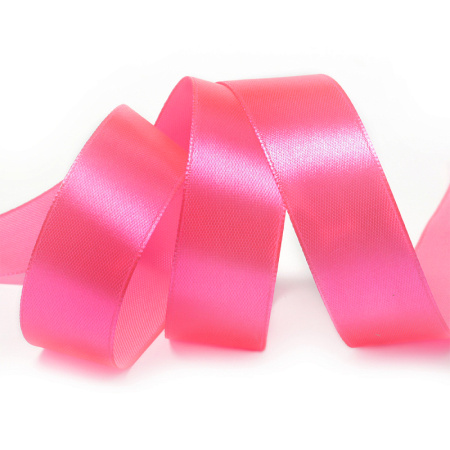 Лента атласная 2см ярко-розовая (катушка 22,5м) 3080