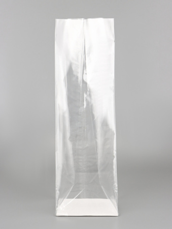 Пакет с жестким дном 14х14х45см (прозрачный) 1 штука
