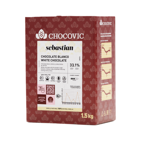 Шоколадная масса CHOCOVIC "Sebastian" белая 33,1% 1,5кг