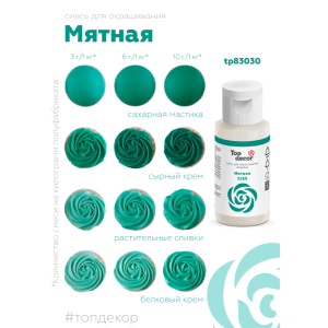 Гелевый краситель ТОП ДЕКОР Мятный 3285 30 грамм