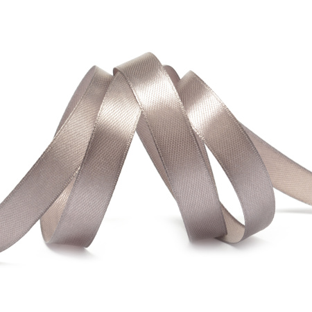 Лента атласная 12мм серый (катушка 27,4м) 3169
