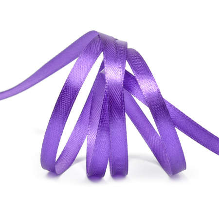 Лента атласная 0,6см фиолетовый (катушка 22,5м) 3118