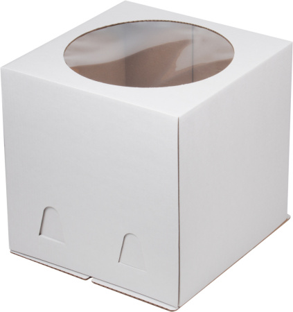 Коробка для торта 240х240х240 с окном Коробка для торта 240х240х240 с окном