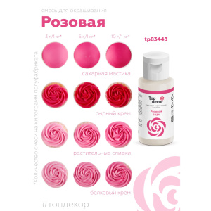 Гелевый краситель ТОП ДЕКОР Розовый 7424 30 грамм
