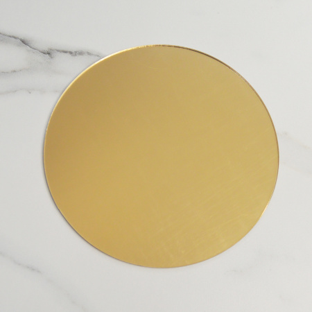 Топпер акриловый зеркальный КРУГ Зеркало 14см золото Топпер акриловый зеркальный КРУГ Зеркало 14см золото