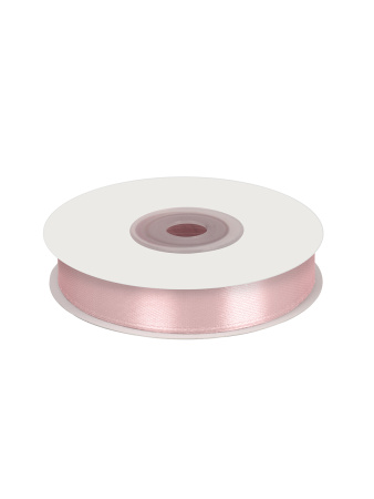 Лента атласная 12мм бледно-розовый (катушка 22,5м) 3055