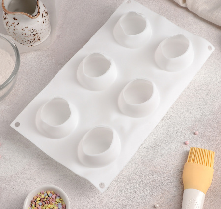 Форма для муссовых десертов "Яблоко" 6 ячеек (6см)