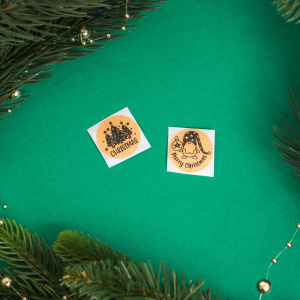 Набор наклеек CHRISTMAS 2,5х2,5см 500 штук