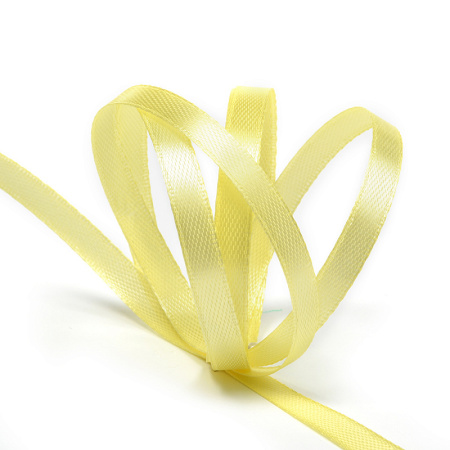 Лента атласная 0,6см желтая (катушка 27,4м) 4617