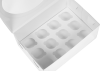 Коробка на 12 МИНИ-капкейков с ОКНОМ белая 235х160х100мм