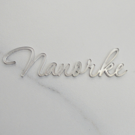 Топпер акриловый зеркальный МИНИ Папочке №1 серебро Топпер акриловый зеркальный МИНИ Папочке №1 серебро