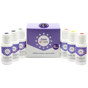 Набор гелевых красителей Gleb Colors BASIC SIX KIT (6 штук по 20 грамм)