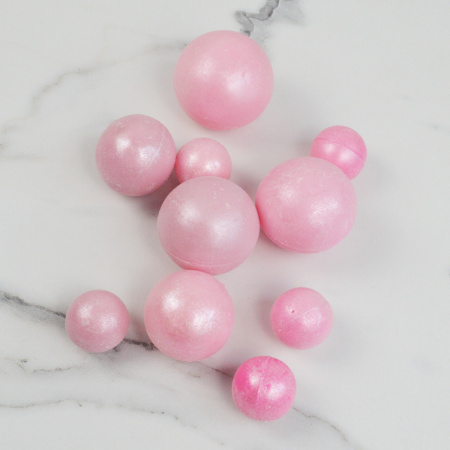 Шары шоколадные из глазури РОЗОВЫЕ перламутровые Шары шоколадные из глазури РОЗОВЫЕ перламутровые