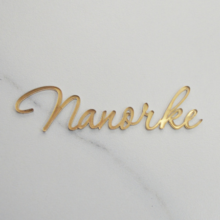 Топпер акриловый зеркальный МИНИ Папочке №1 золото Топпер акриловый зеркальный МИНИ Папочке №1 золото