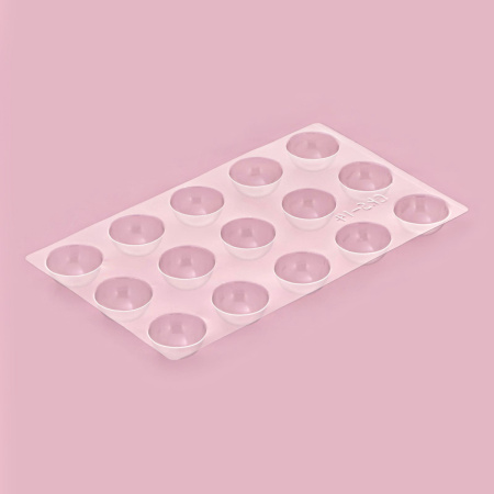 Пластиковая форма для шоколада "Полусфера" 15 ячеек D3см