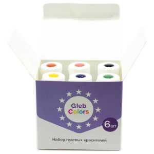 Набор гелевых красителей Gleb Colors BASIC SIX KIT (6 штук по 20 грамм)