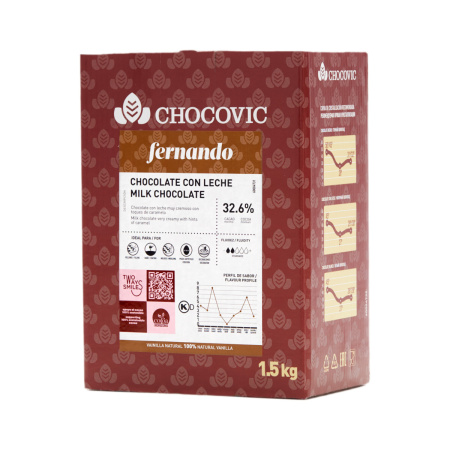 Шоколадная масса CHOCOVIC "Fernando" молочная 32,6% 1,5кг