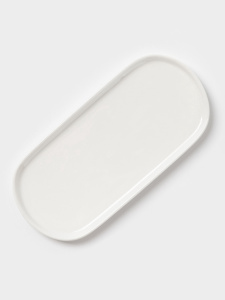 Блюдо сервировочное MAGISTRO white snow 21х10х1см