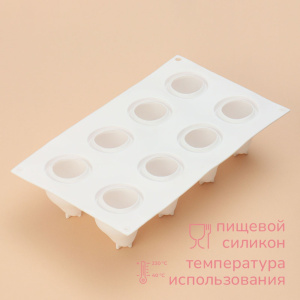 Форма для муссовых десертов ГРУША 8 ячеек (5,5см)