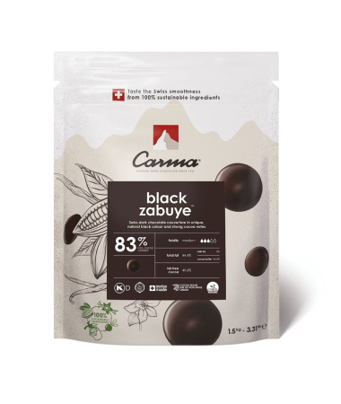 Горький черного цвета шоколад CARMA в монетах BLACK ZABUYE 83% какао 1,5кг