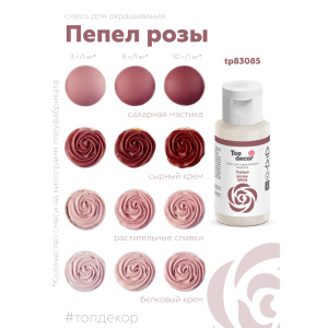 Гелевый краситель ТОП ДЕКОР Пепел Розы 4995 30 грамм