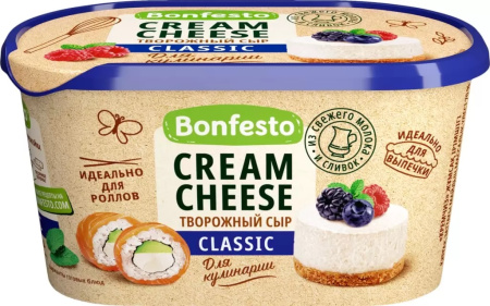 Сыр творожный BONFESTO Cream Cheese 70% 400 грамм