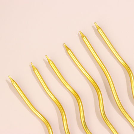 Свечи для торта коктейльные "Серпантин" ЗОЛОТО 6 штук Свечи для торта коктейльные "Серпантин" ЗОЛОТО 6 штук